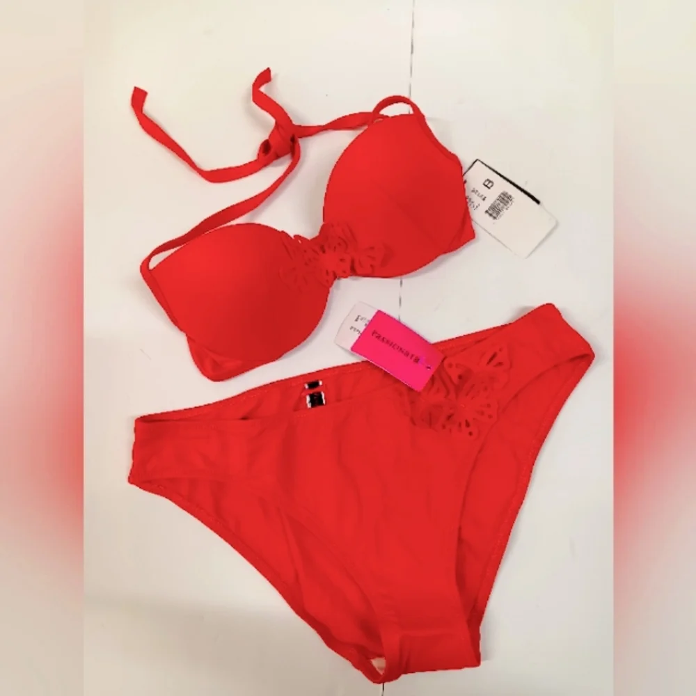 NWT Passionata Papillon Butterfly Swim Halter Bikini Padded Top 34B